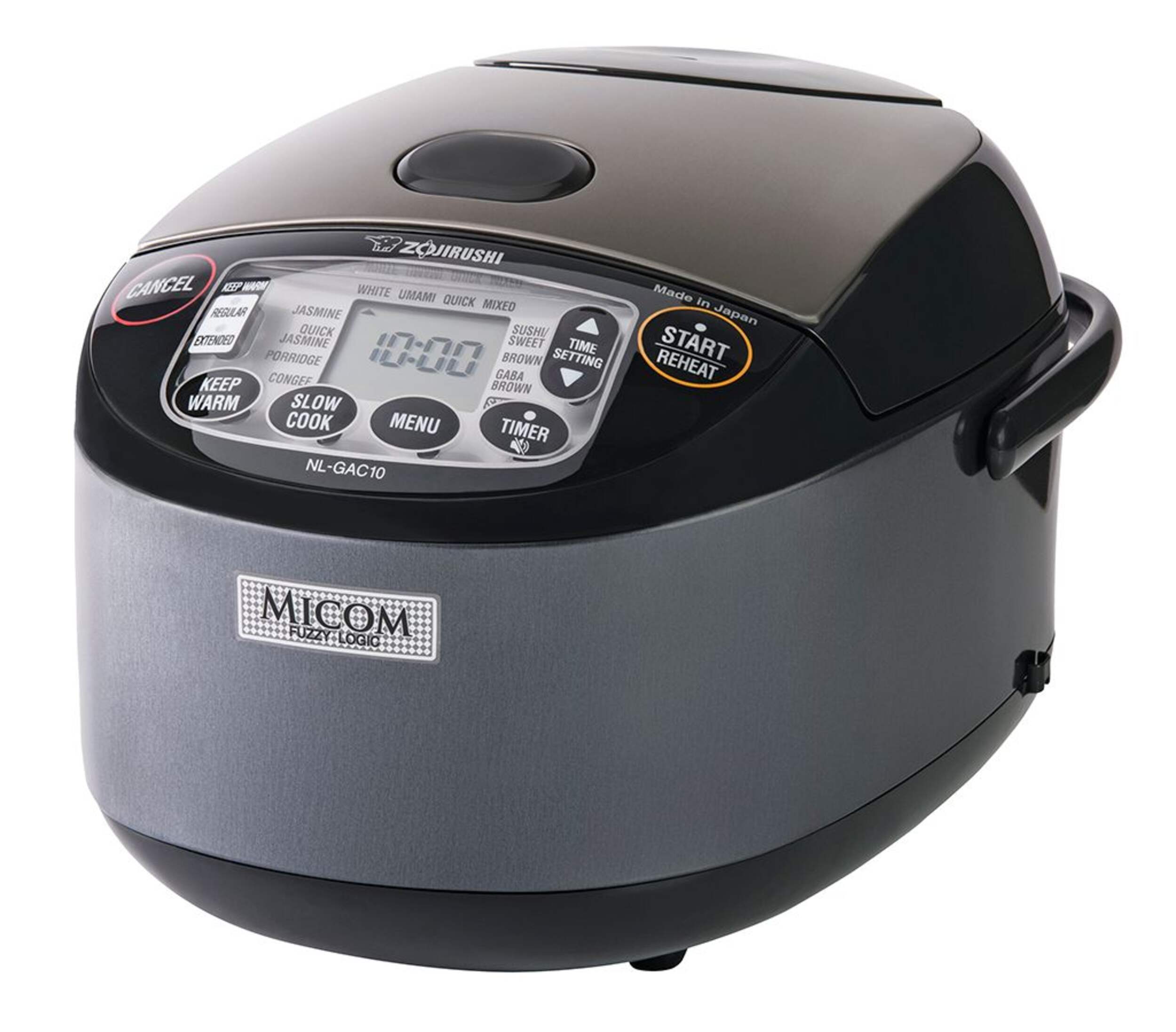 Zojirushi Umami Micom Rice Cooker with Stainless Steel Lid, 5.5-cups Front_Three_Fourths_Angled_Left