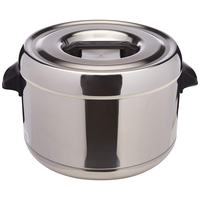 Zojirushi Stainless Steel Thermal Rice Warmer, 176°F for 6 hr, Black, 4-L Front_Elevated
