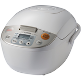 Zojirushi Micom Rice Cooker & Warmer, White, 10-cups Front_Three_Fourths_Angled_Left