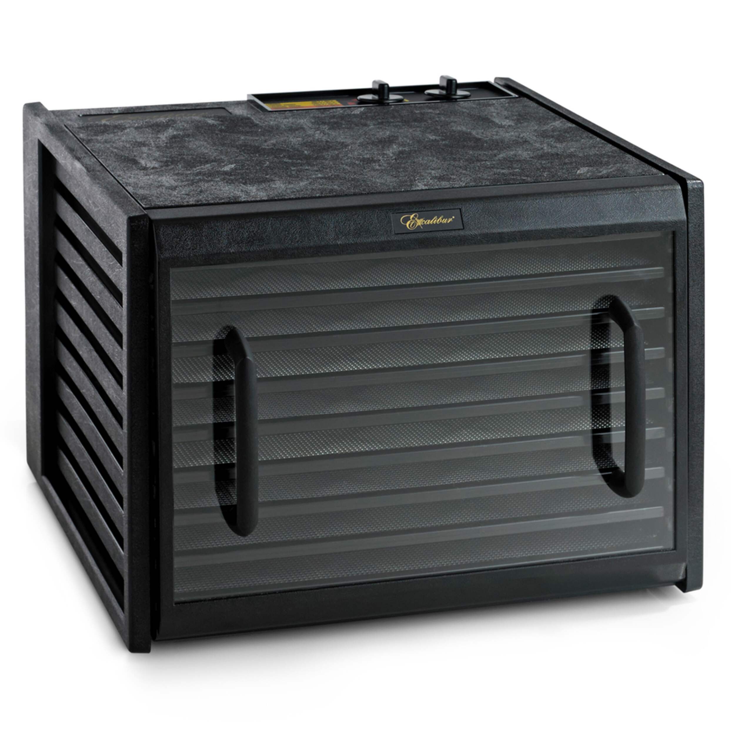 Excalibur 9-Tray Food Dehydrator with Timer & Clear Door Front_Angled_Right