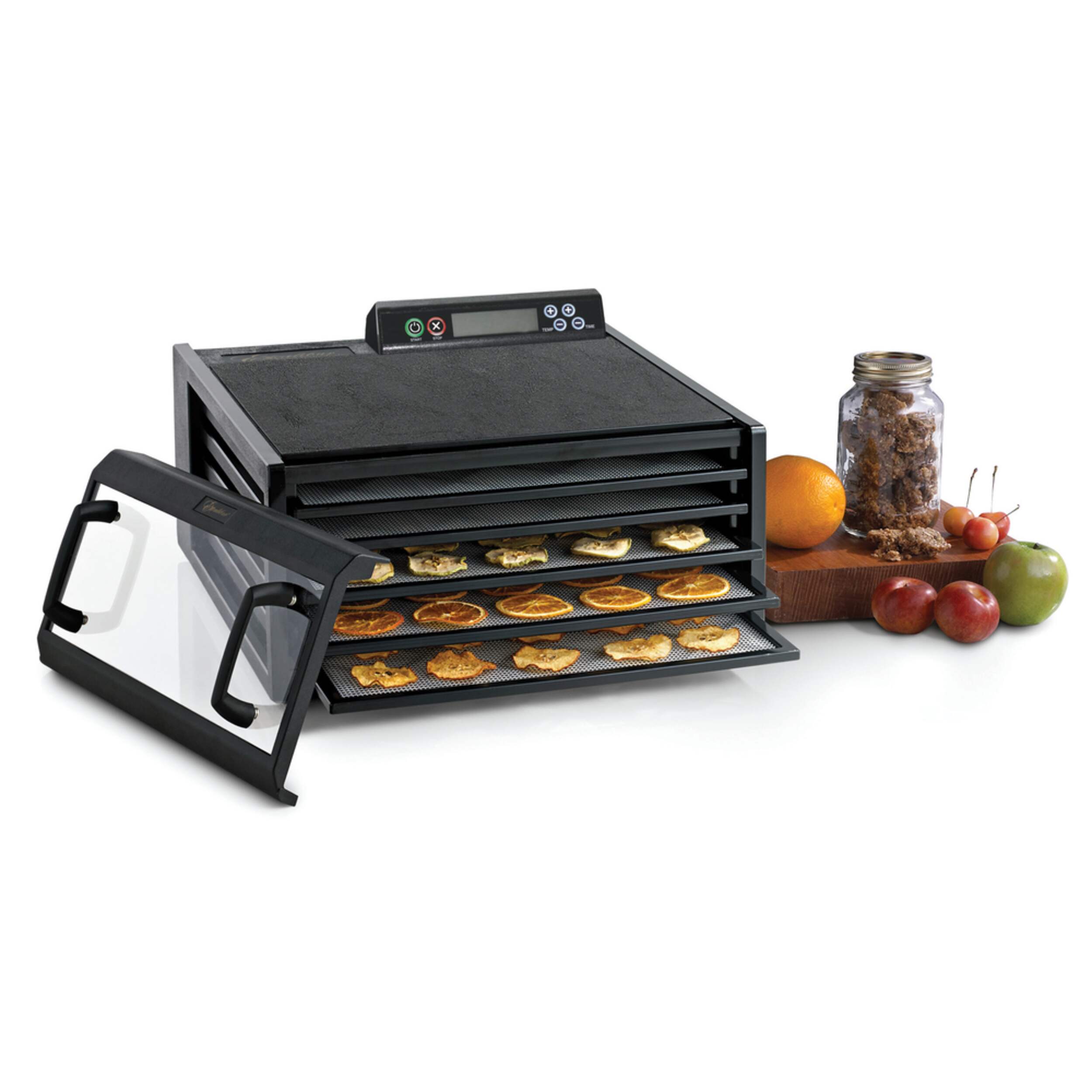 Excalibur 5-Tray Digital Food Dehydrator, Timer & Window Front_Angled_Right