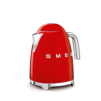 Smeg 50s 1400W Retro Style Fix Temperature Electric Countertop Kettle, Red, 1.7-L Front_Three_Fourths_Angled_Left