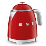 Smeg 50's 1400W Retro Style Electric Mini Countertop Kettle with Cordless Base, Red, 0.8-L Front_Angled_Left