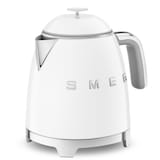 Smeg 50's 1400W Retro Style Electric Mini Countertop Kettle with Cordless Base, White, 0.8-L Front_Angled_Left