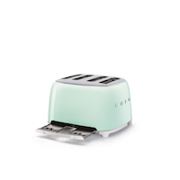 Smeg 50s Retro Style Wide Slot Pop-up Toaster, 4-Slice, Pastel Green Front_Three_Fourths_Angled_Right