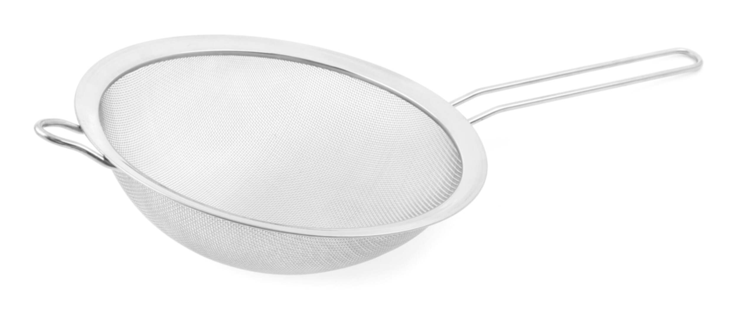 Stainless Steel Long-Handle Strainer, 7-in Front_Angled_Left