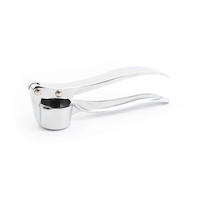 Zinc Alloy Garlic Press Front_Angled_Left