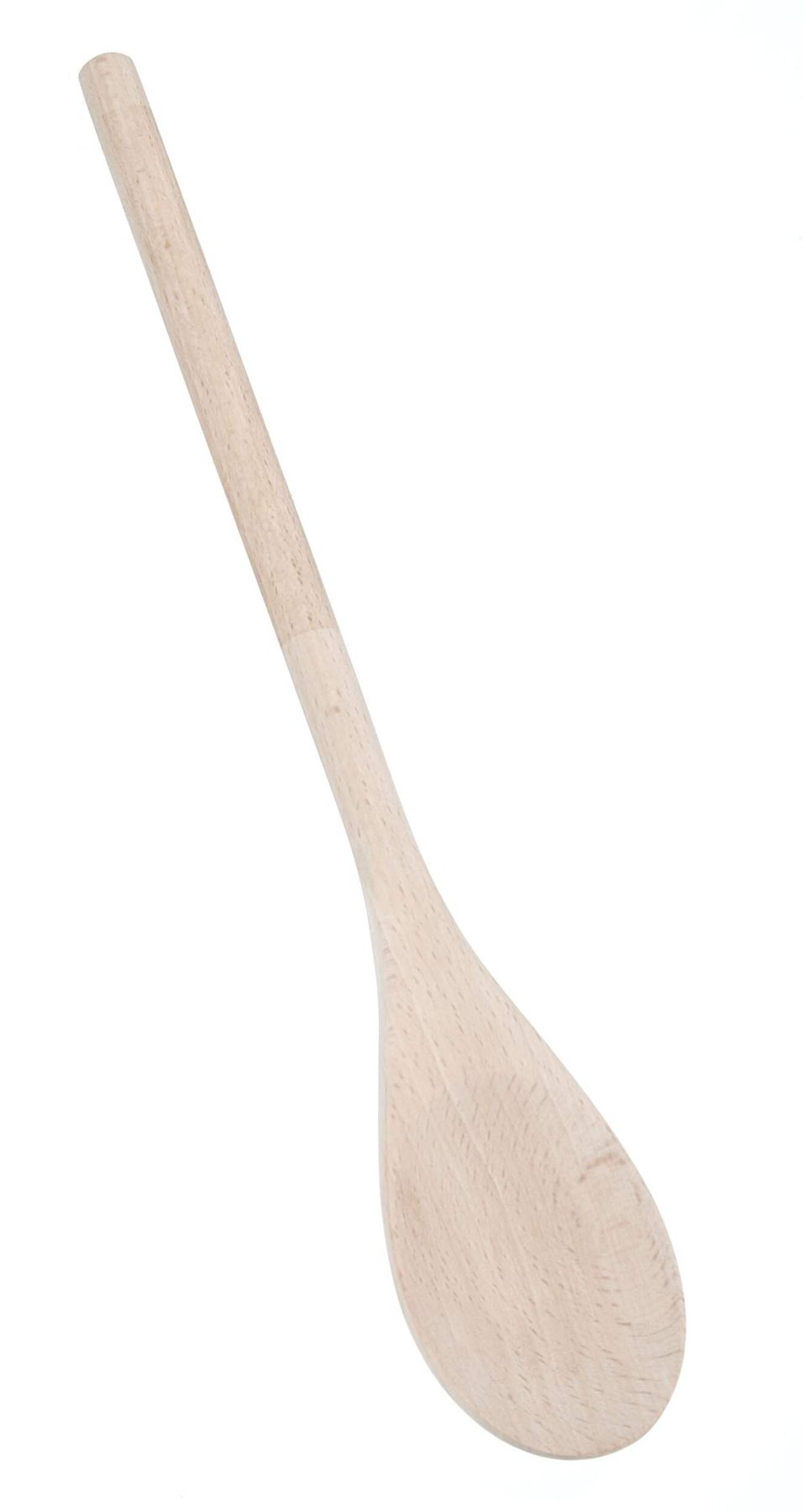 Long Oval Wooden Spoon Front_Angled_Right