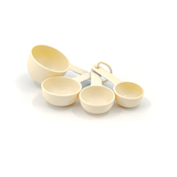 KitchenAid Plastic Measuring Cups, Almond Cream Front_Three_Fourths_Angled_Left