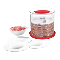 Starfrit Hamburger Stacker with Airtight Lid Front_Elevated