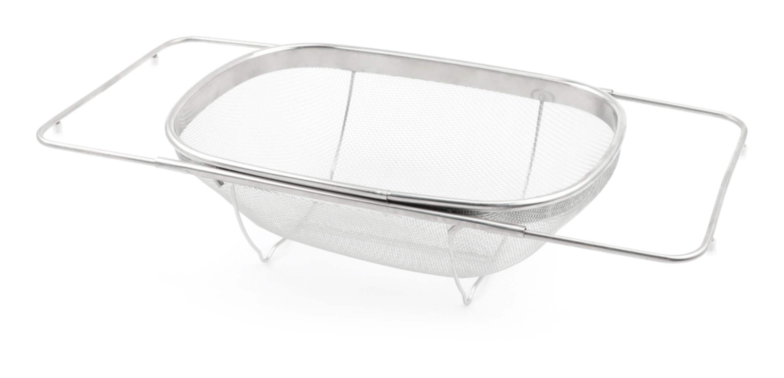 Stainless Steel Expandable Strainer, 13.5 x 9.5-in, 3.21-L Front_Angled_Left