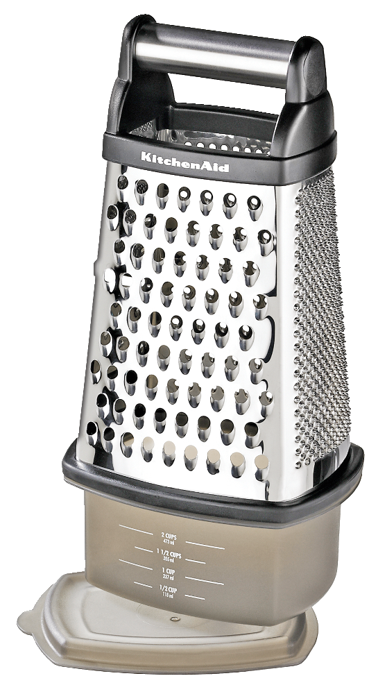 KitchenAid box grater with covered container in choice of colors