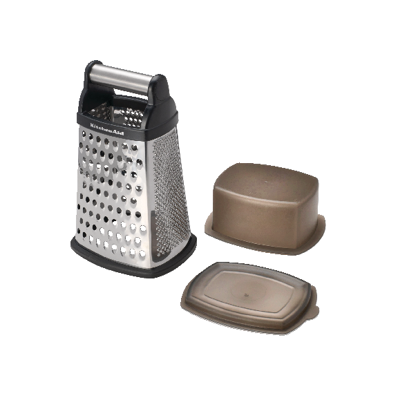 KitchenAid box grater with covered container in choice of colors