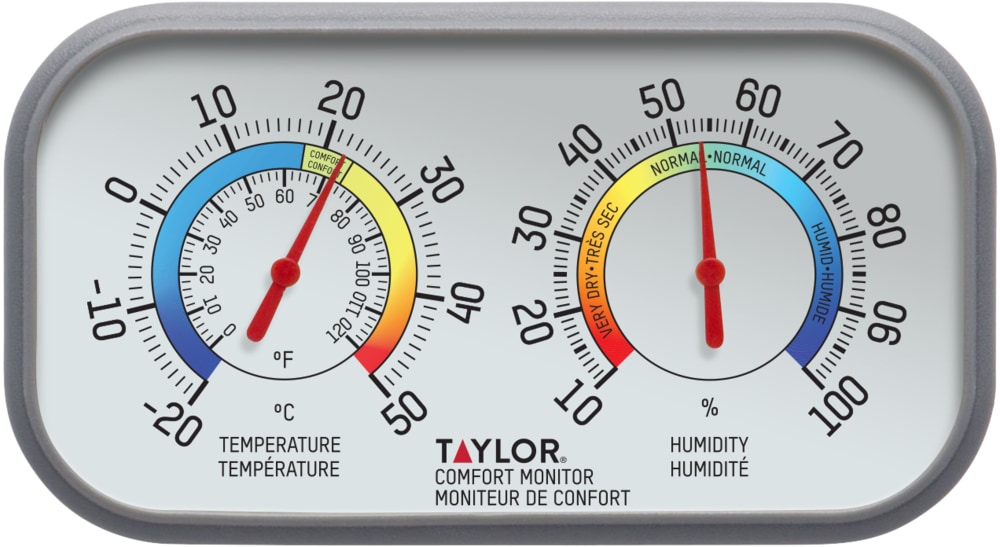 Taylor Analog Indoor Thermometer with Humidity Meter Canadian Tire