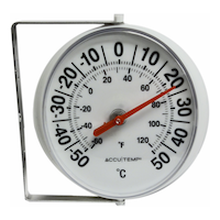 Accutemp Analog Thermometer, Outdoor/Indoor Front_Angled_Left
