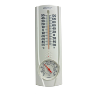 Thermomètre int/ext Accutemp et hygromètre, blanc, 9 po Front_Flat
