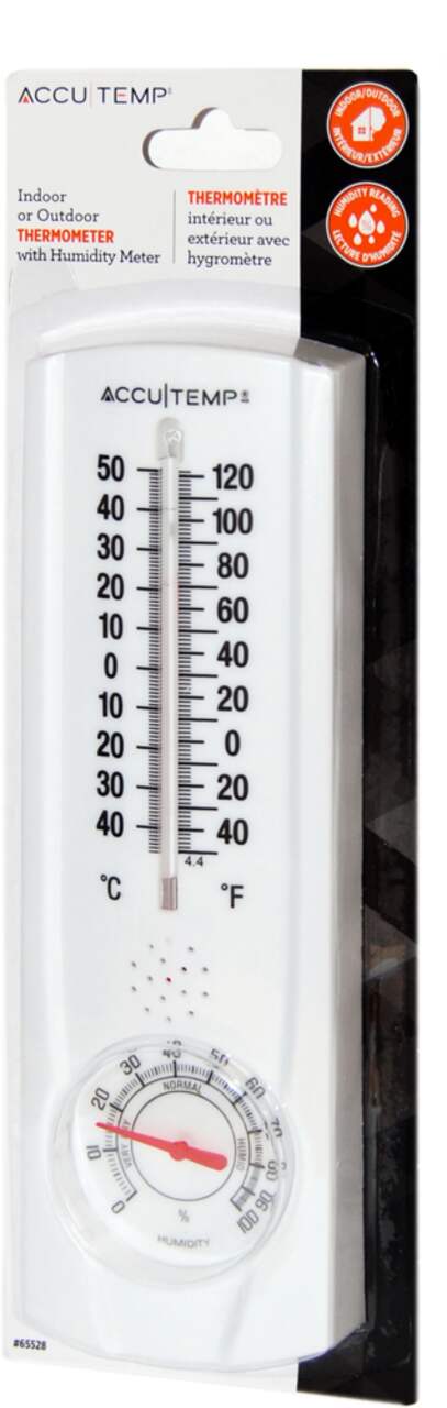 Thermomètre analogique AccuTemp, hygromètre, 5 po