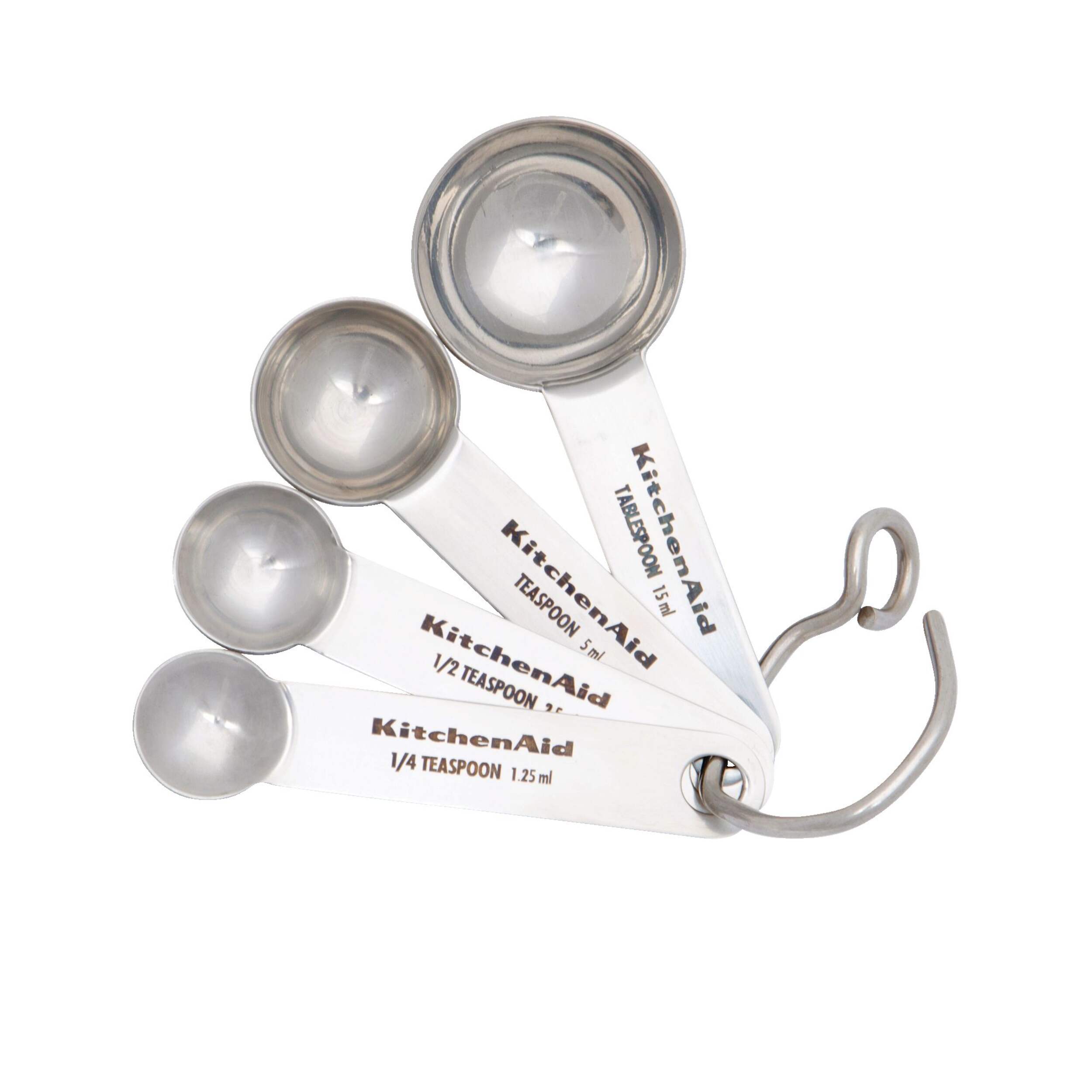 KitchenAid Stainless Steel Measuring Spoons, 4-pc Front_Flat