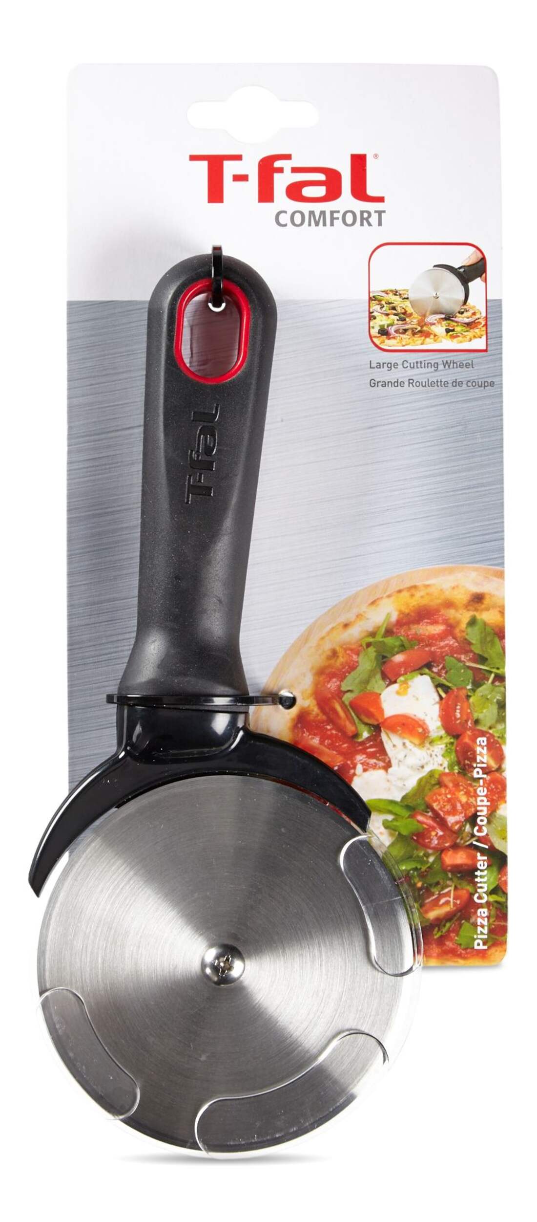 T-fal Stainless Steel Pizza Cutter Front_Flat