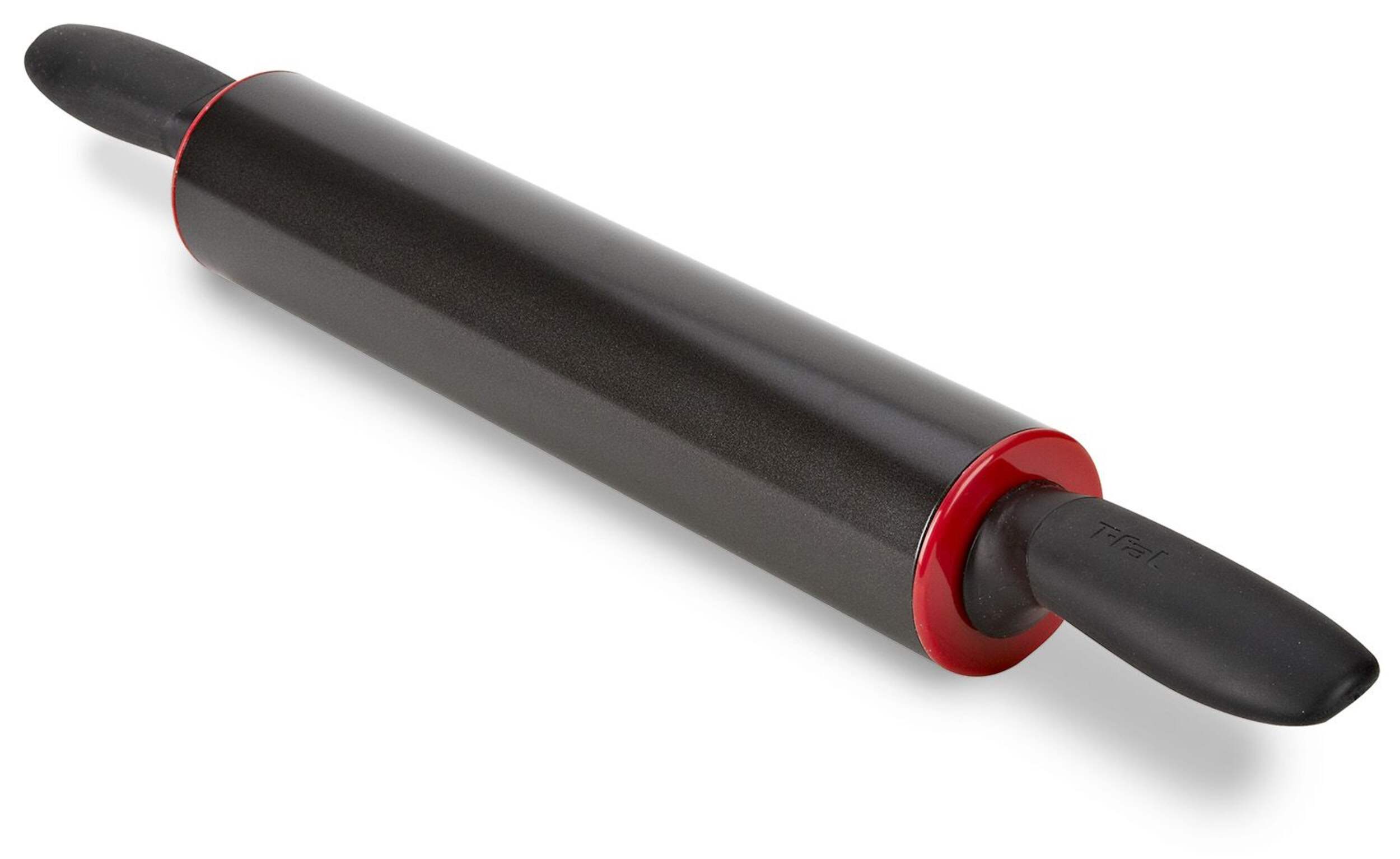 T-fal Non-Stick Plastic Rolling Pin with Weighted Barrel, 21 x 2.6-in Front_Angled_Left
