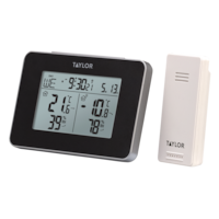 Taylor Indoor Outdoor Thermometer, Wireless Weather Station, Digital, LCD, Remote Sensor Front_Angled_Left