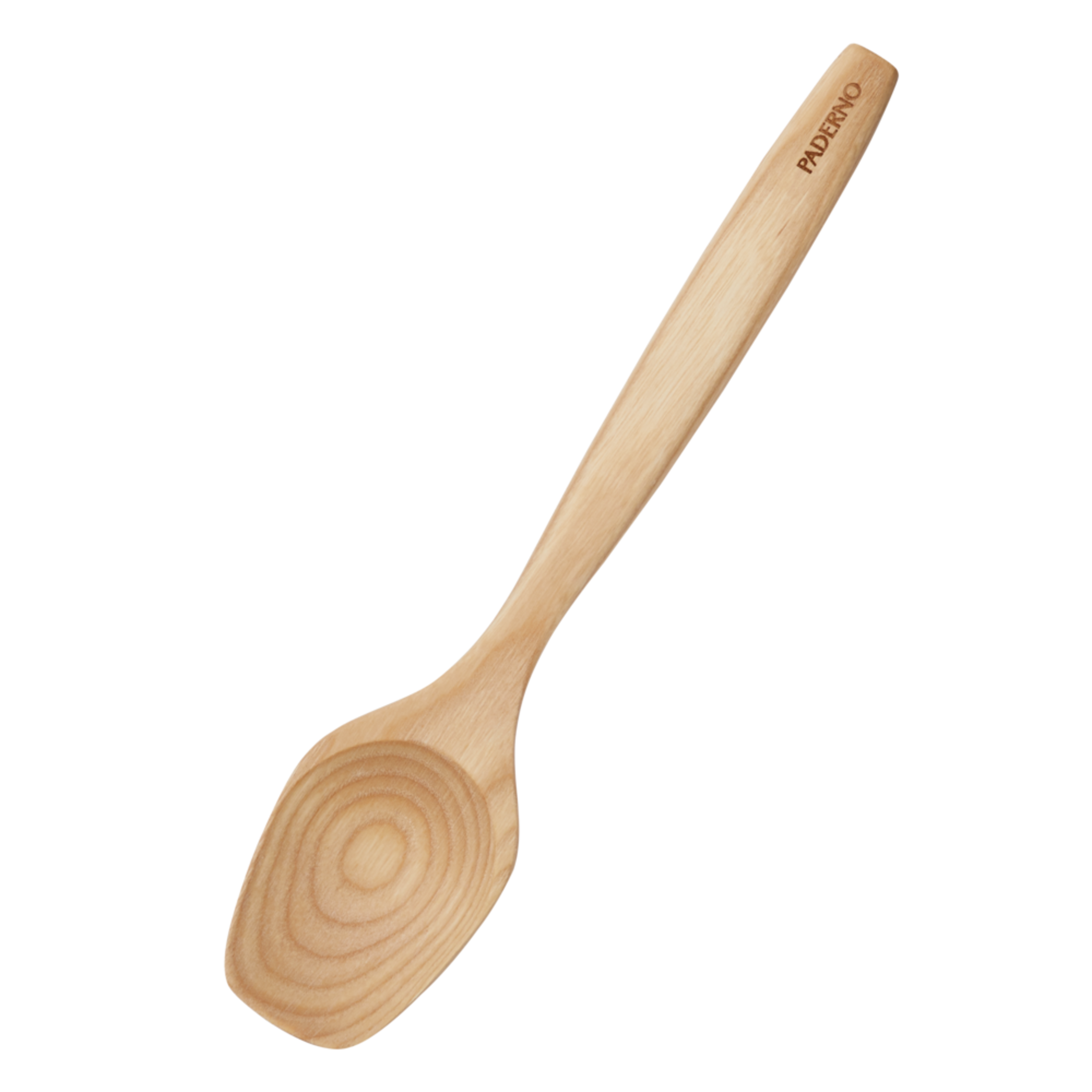PADERNO Wood Solid Spoon Front_Angled_Left