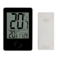 Accutemp Wireless Thermometer with Digital Clock Front_Flat