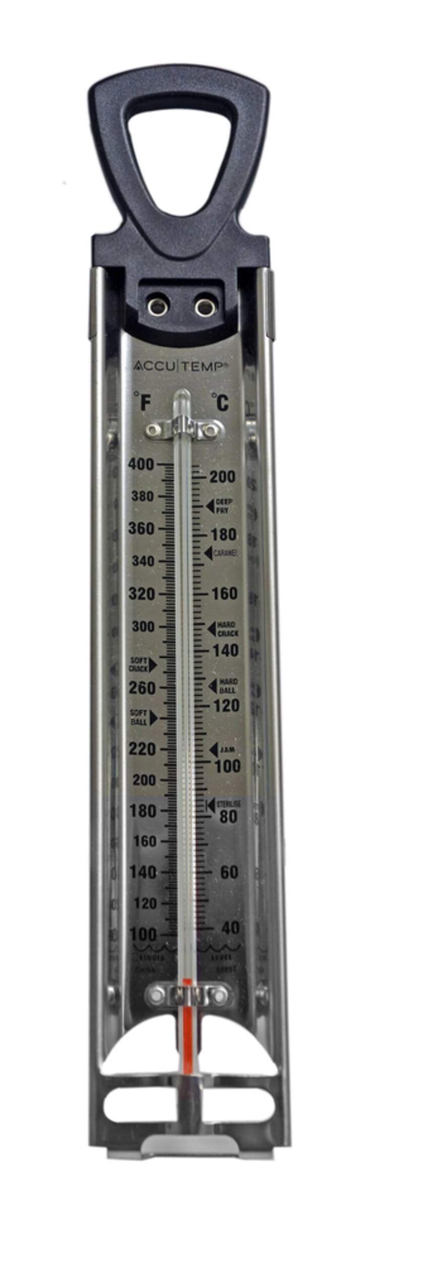 Accutemp Stainless Steel Paddle Style Deep Fry & Candy Thermometer Front_Flat