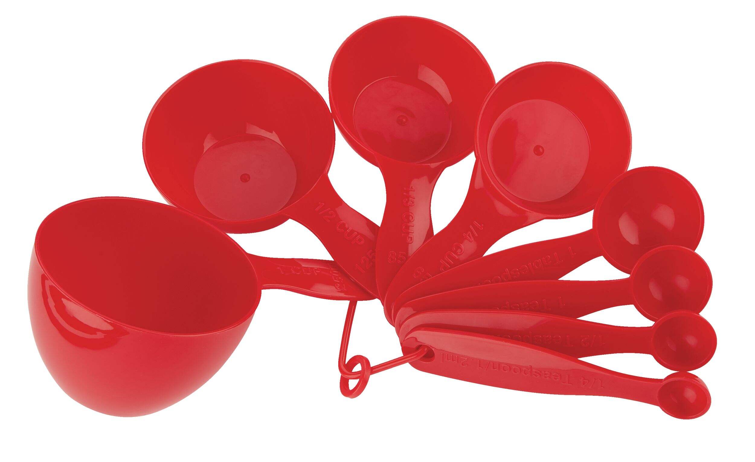 MASTER Chef Plastic Measuring Cups & Spoons Set, 8-pc Overhead_Plunge