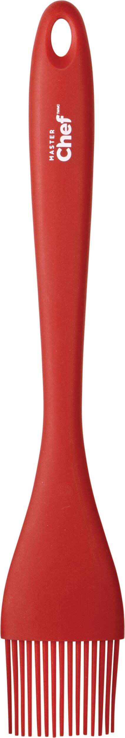 MASTER Chef Silicone Basting Brush, Red, 10-in Front_Flat