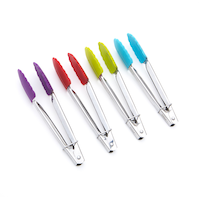 MASTER Chef Mini Silicone Tong, Assorted, 7-in