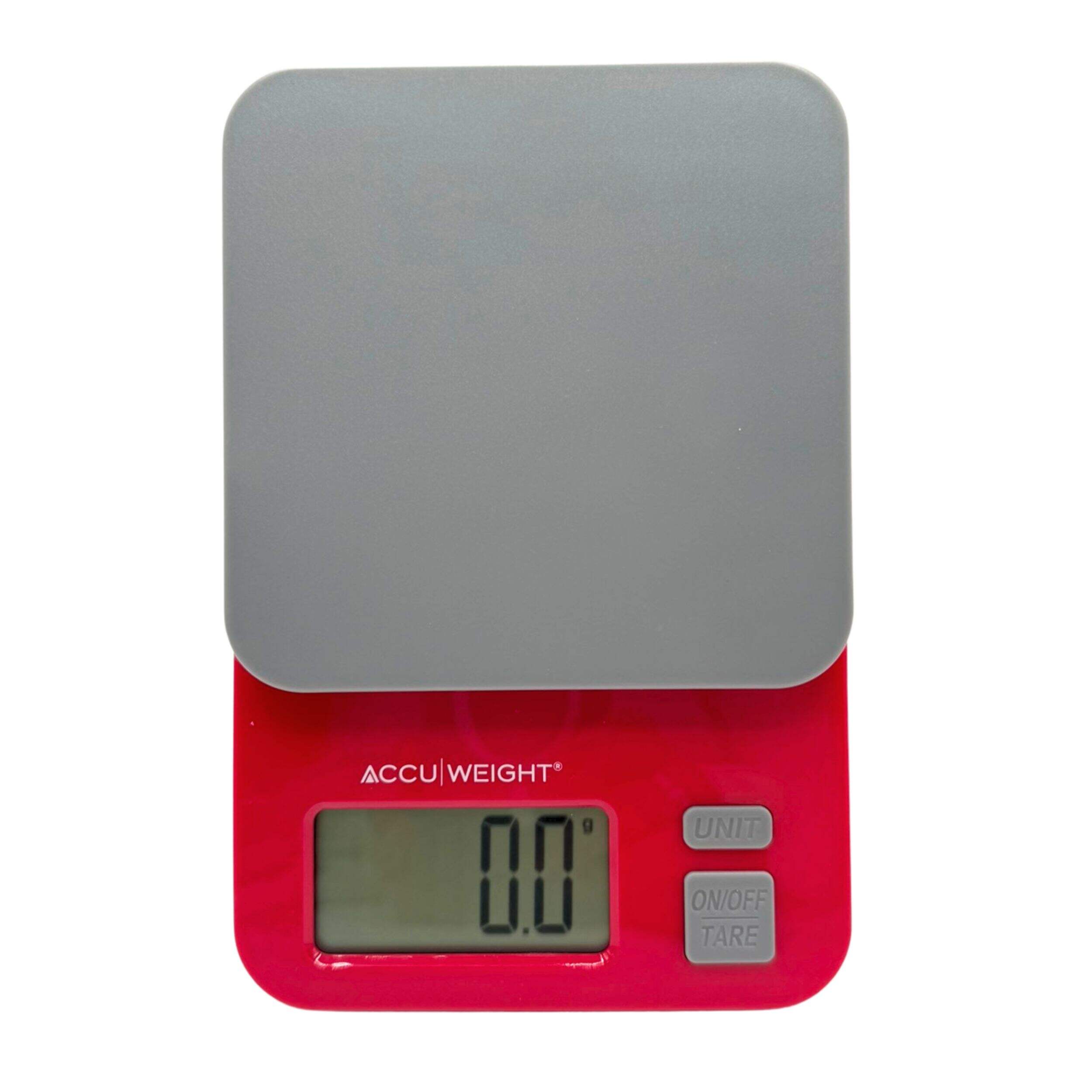 Accuweight Compact Digital Kitchen Scale, 3-kg Overhead_Flat