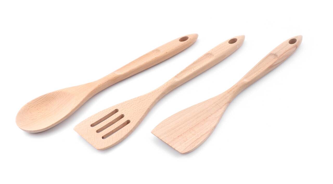 1 spatule en bois cuillère cuisine accessoires ustensile 30 cm env