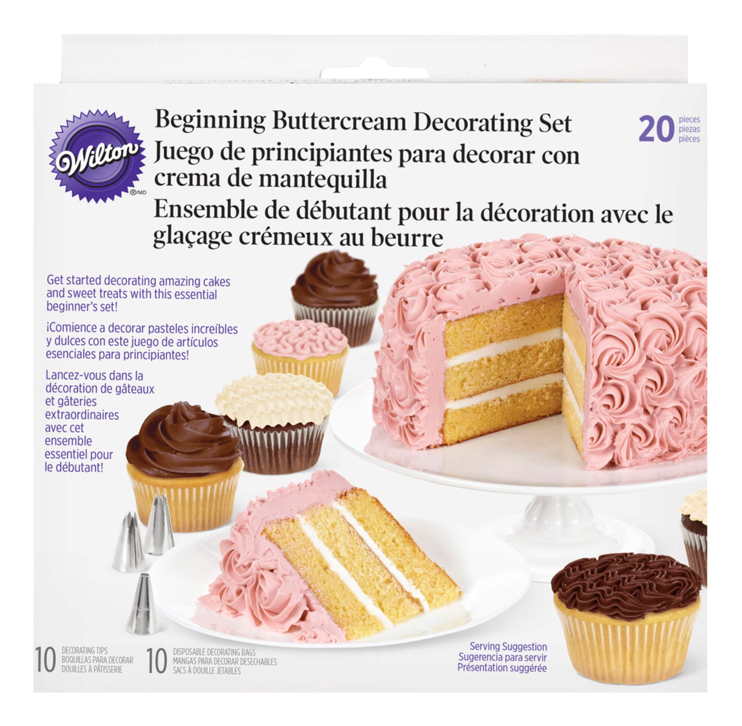 Wilton Beginning Buttercream Decorating Set, 20-pc Front_Flat