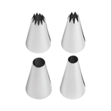 Wilton Large Round & Star Stainless Steel Tip Set, 4-pk Front_Elevated