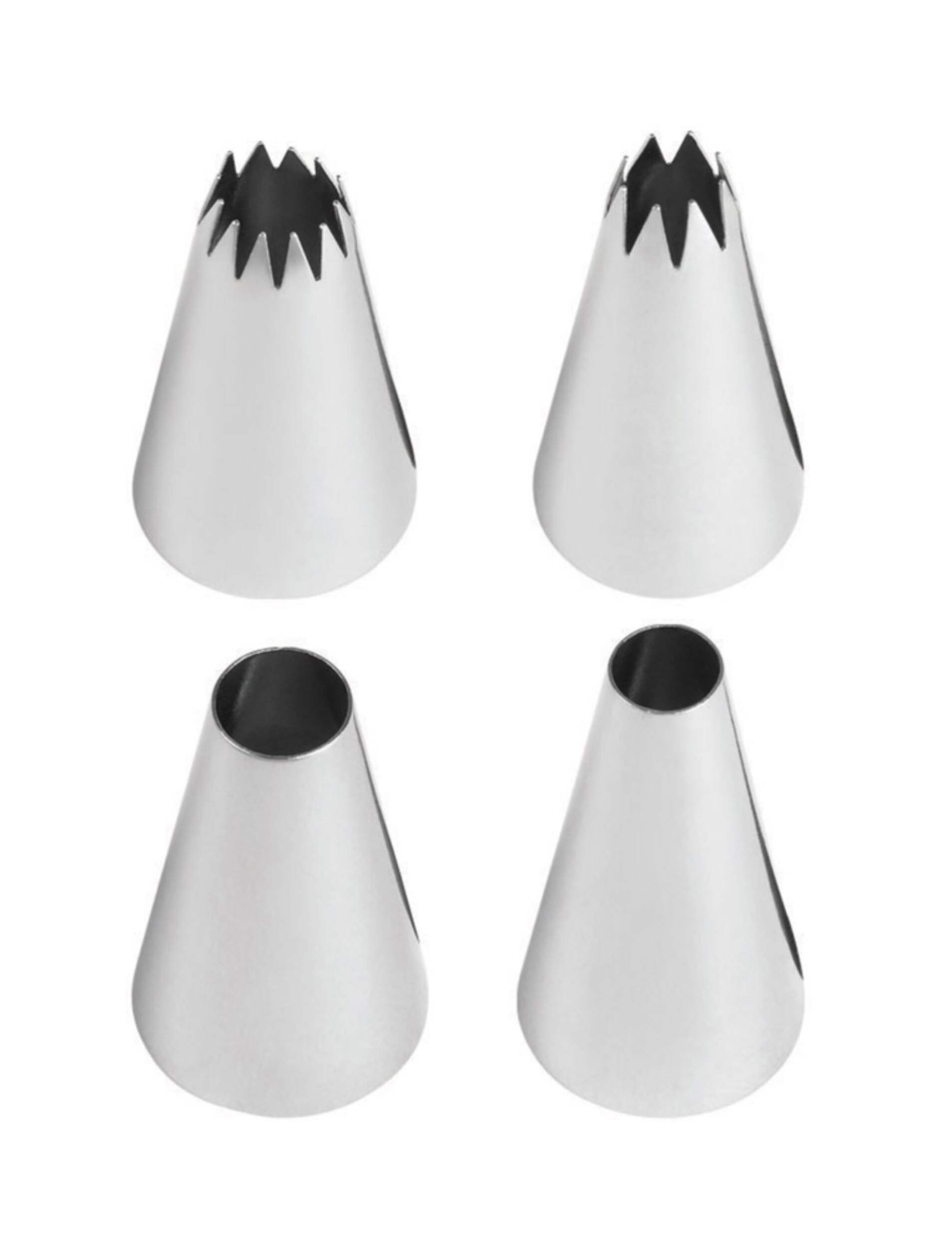 Wilton Large Round & Star Stainless Steel Tip Set, 4-pk Front_Elevated