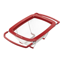 KitchenAid Metal Expandable Colander, Red, 3.78-L Front_Angled_Left