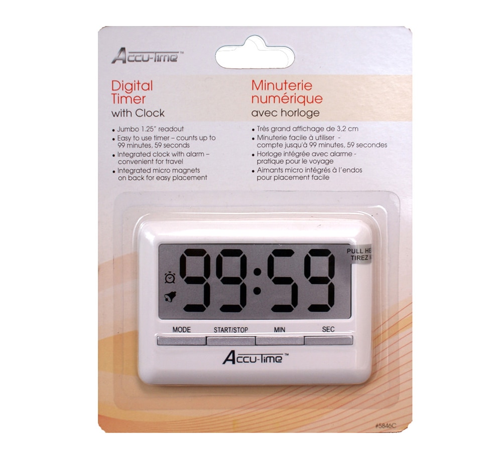 AccuTime Digital Timer with Clock Canadian Tire