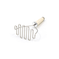 KitchenAid Gourmet Stainless Steel Masher, Black Front_Angled_Left
