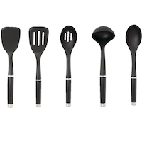 Ustensiles en nylon KitchenAid Gourmet, noir, paq. 5