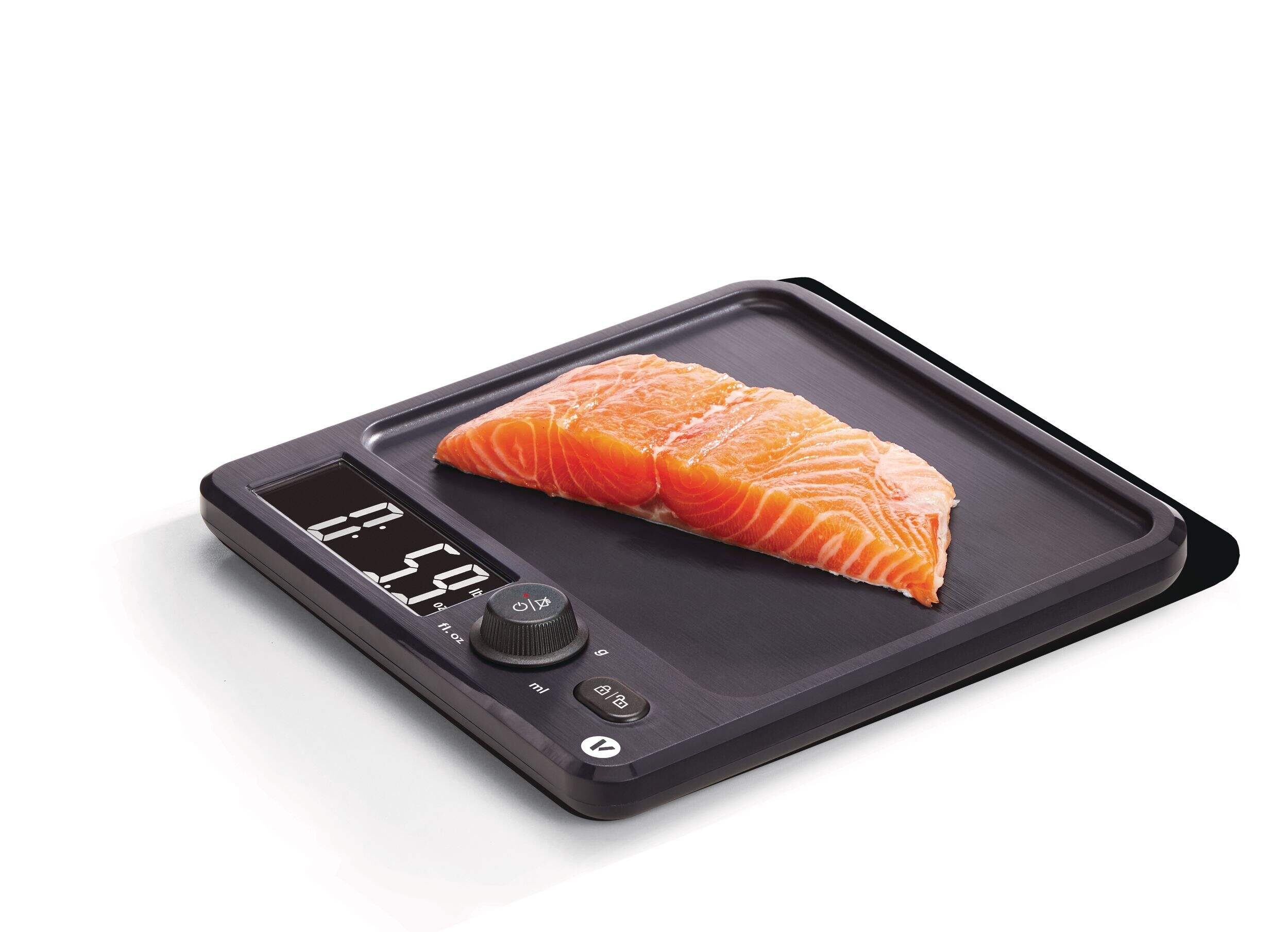 Vida by PADERNO Kitchen Scale with Backlit Digital Display, 22-lb Front_Three_Fourths_Angled_Left