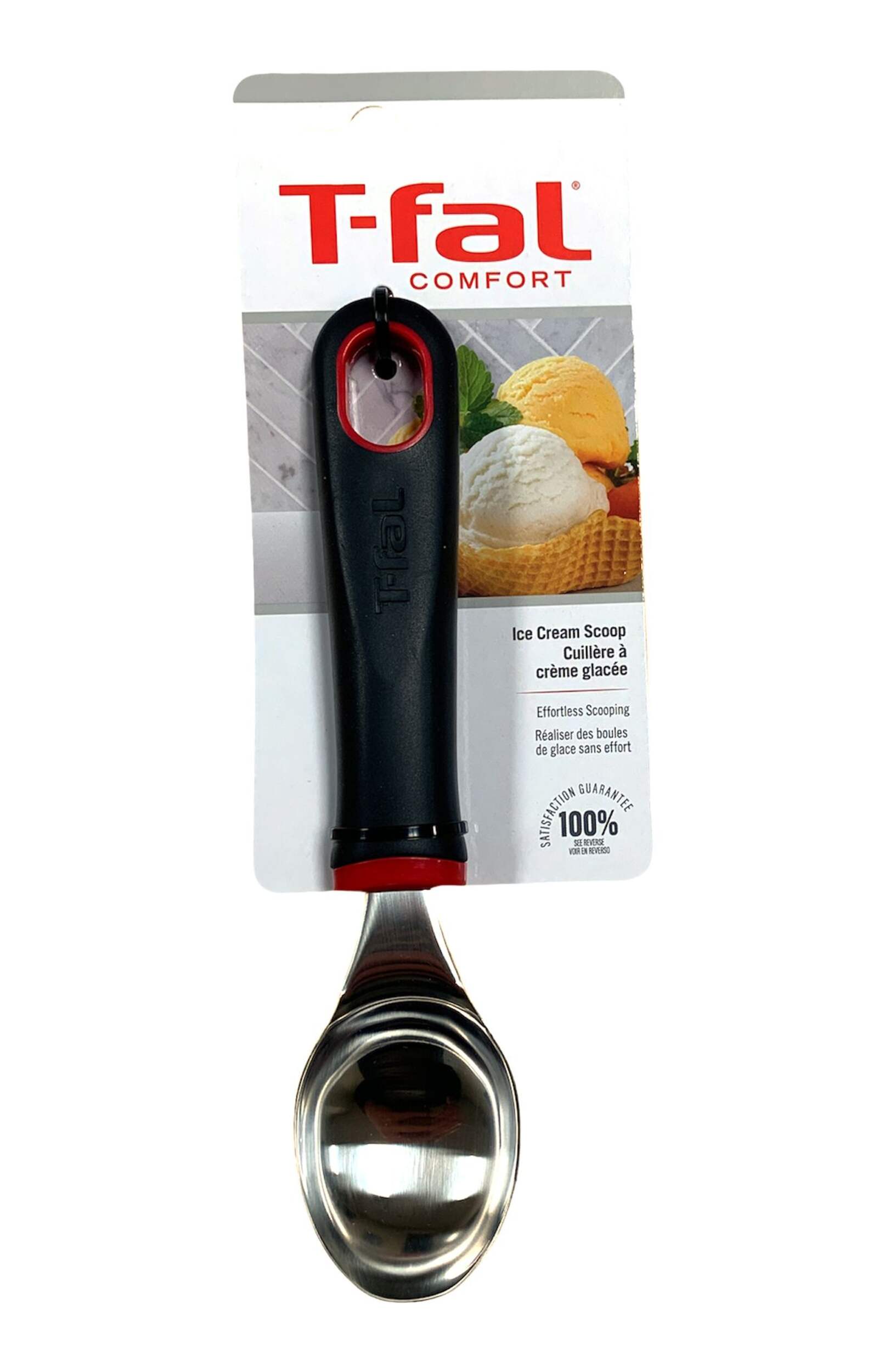 Cuillère à crème glacée manuelle en acier inoxydable T-fal Front_Flat