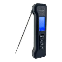 Accutemp Pro Digital Instant Read Cooking/Meat Thermometer with Backlight Display, Black/Grey Front_Three_Fourths_Angled_Right