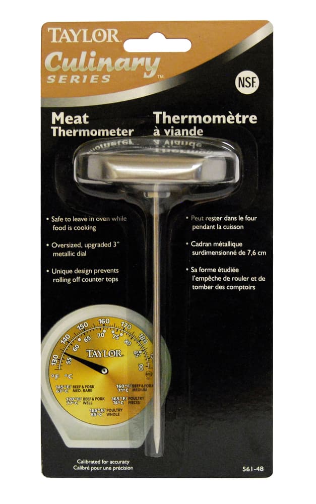 Thermomètre à viande et volaille Accu-Temp avec anneau en silicone, acier  inoxydable
