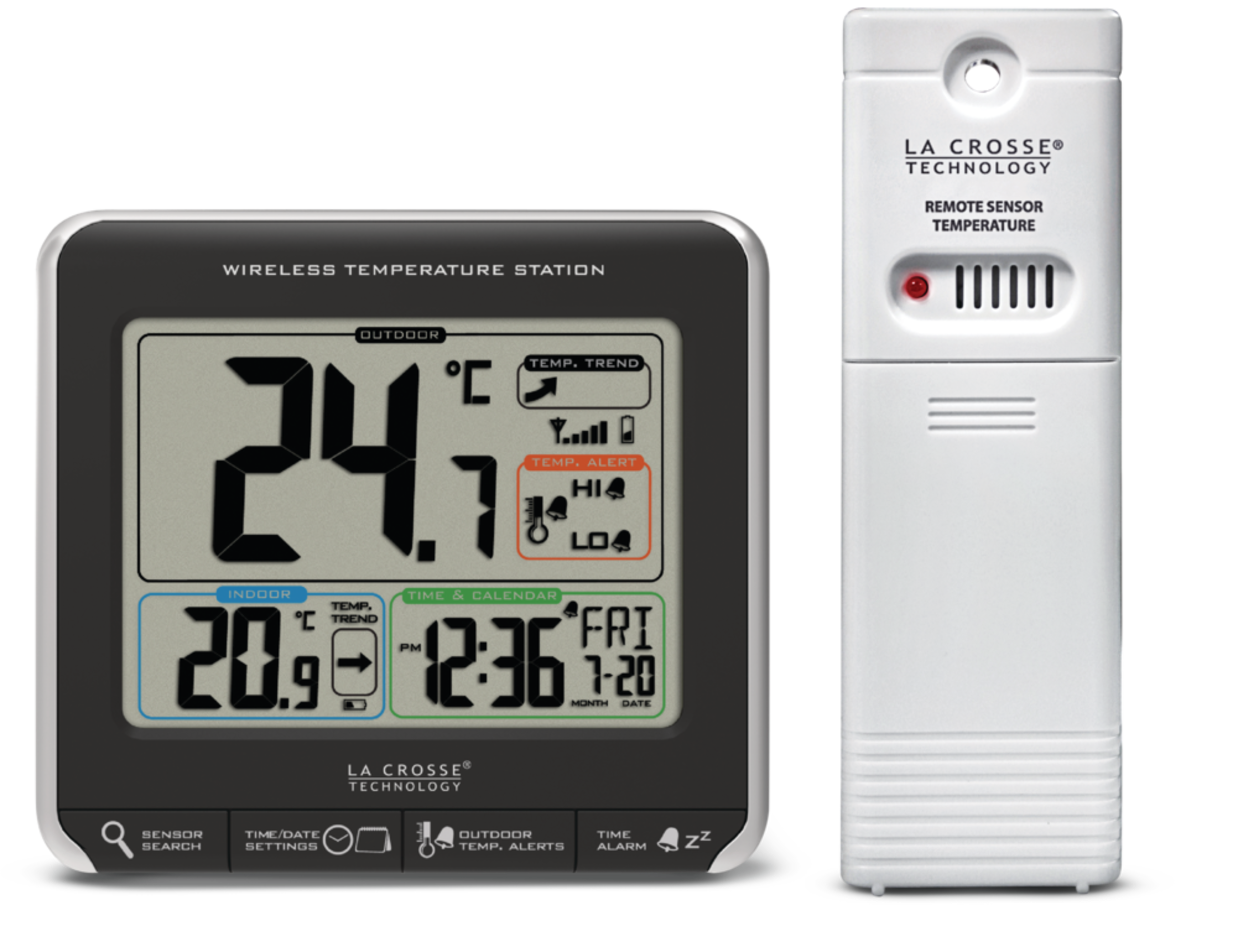La Crosse Weather Station Thermometer with Colour Display Front_Flat