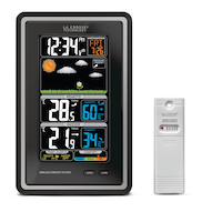 La Crosse Deluxe Weather Station Thermometer with Colour Display Front_Flat