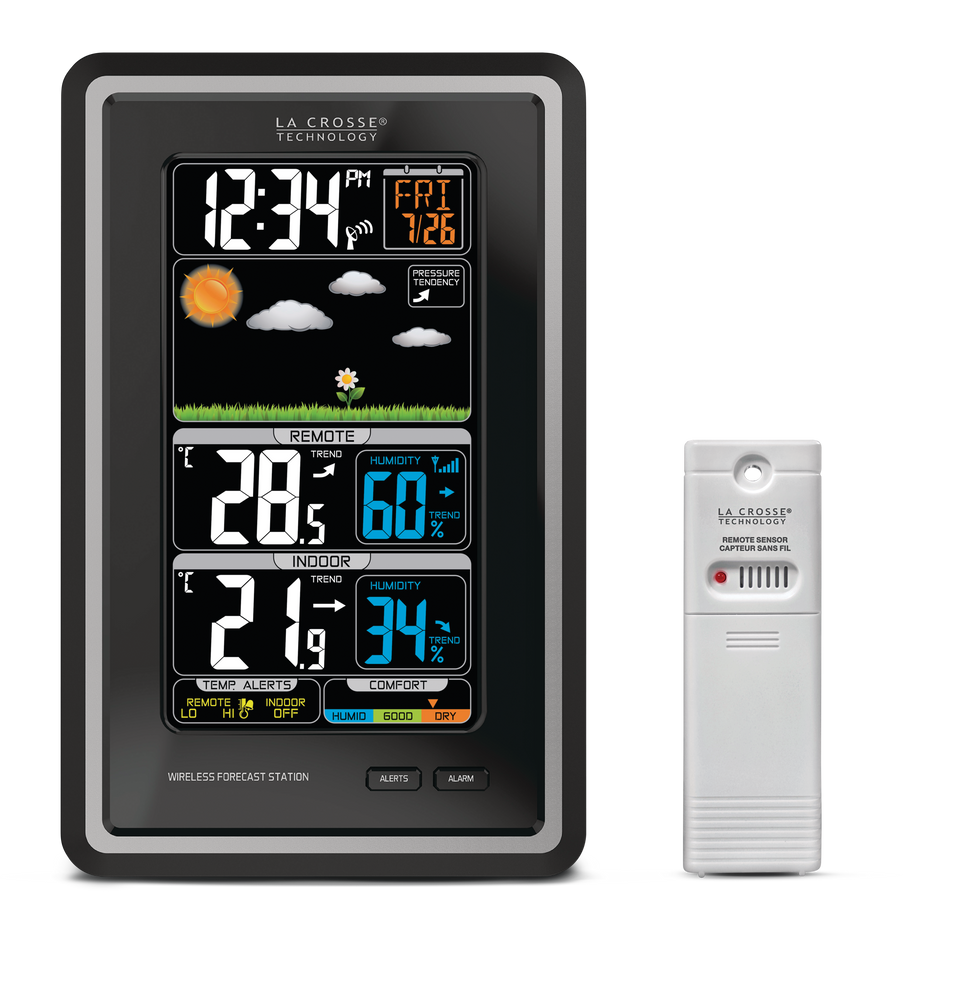 Deluxe Weather Station Thermometer with Colour Display La Crosse