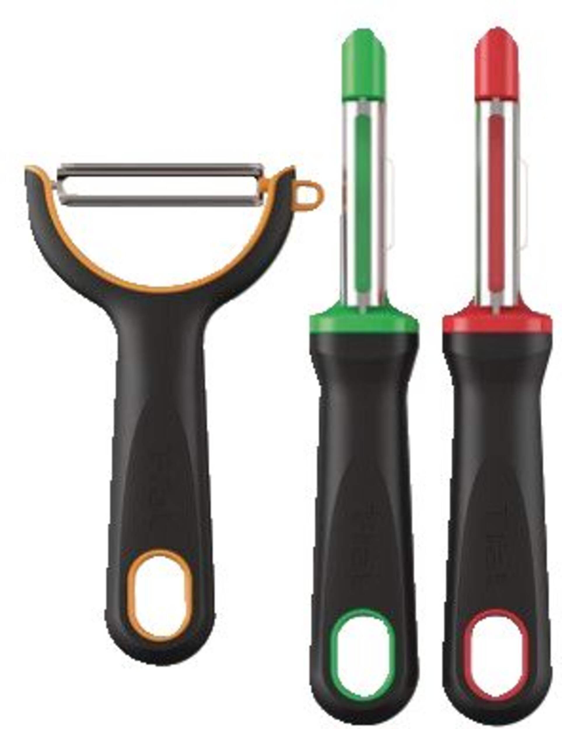 Éplucheurs T-Fal en acier inoxydable, paq. 3 Front_Flat
