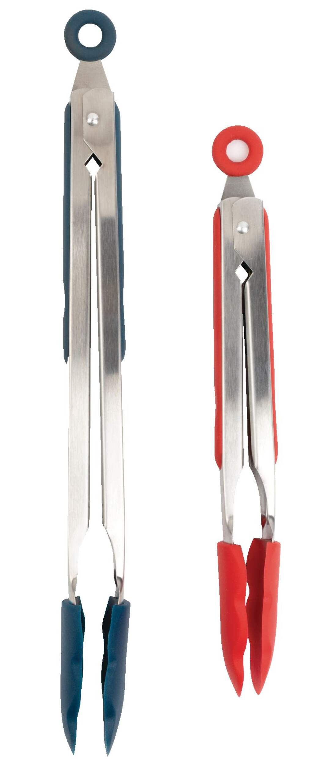 MASTER Chef Stainless Steel Locking Tong Set, 2-pc Front_Flat