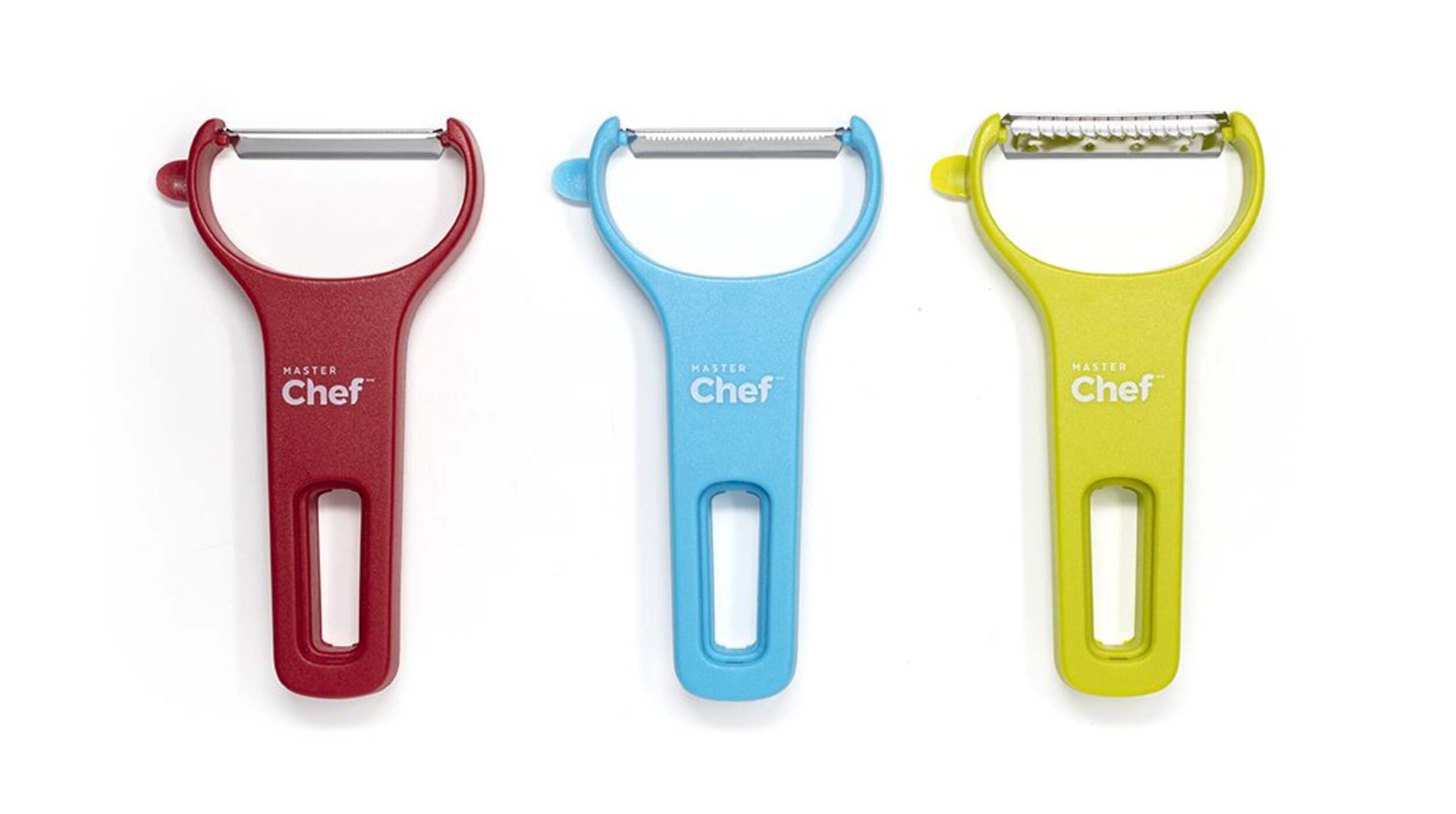MASTER Chef Stainless Steel Peelers, 3-pk Front_Flat